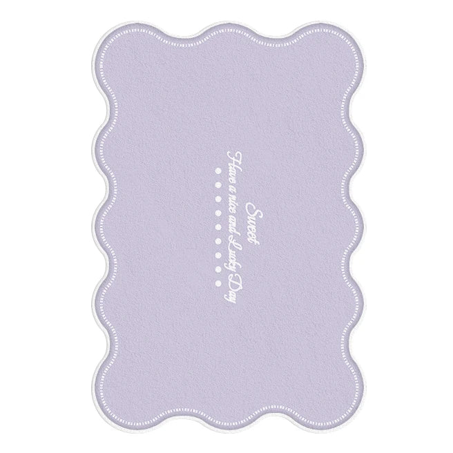 Modern Minimalist Solid Color Irregular Plush Washable Area Rug