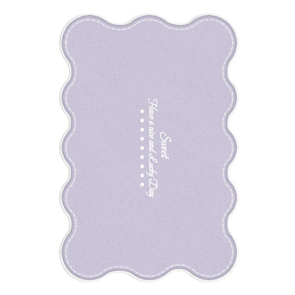 Modern Minimalist Solid Color Irregular Plush Washable Area Rug