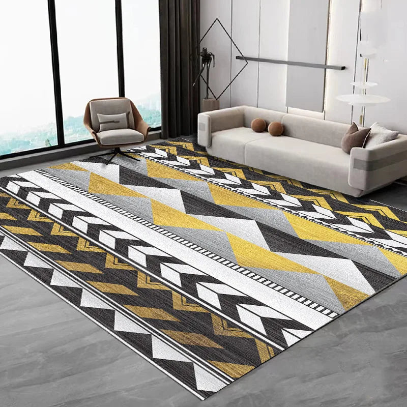 VIKAMA Nordic Simple Flannel Carpet Large Non-Slip Living Room Bedroom Floor Mat