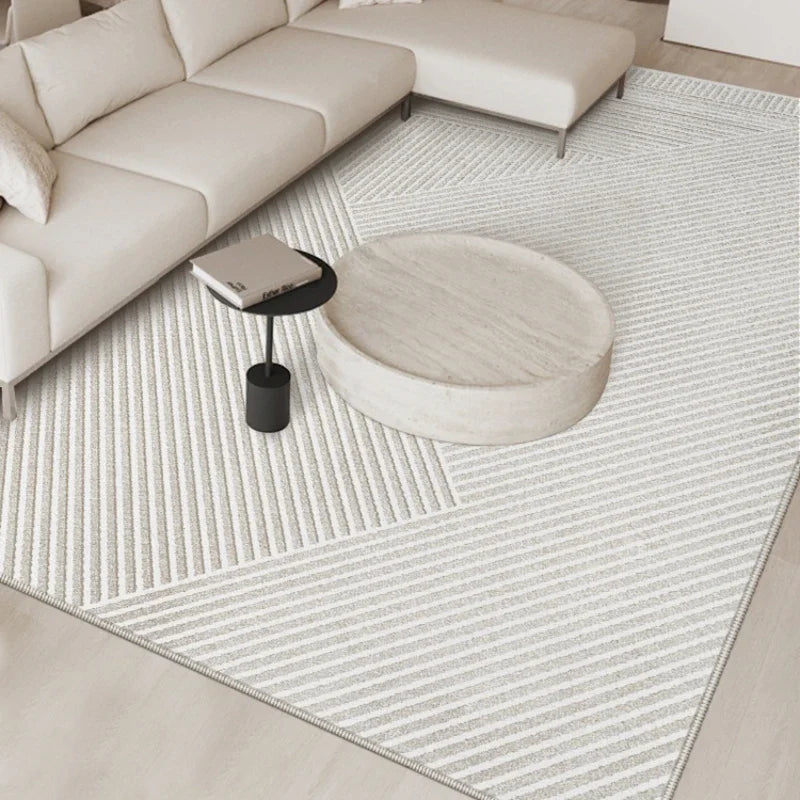 French Cream Light Luxury Washable Large Area Rug