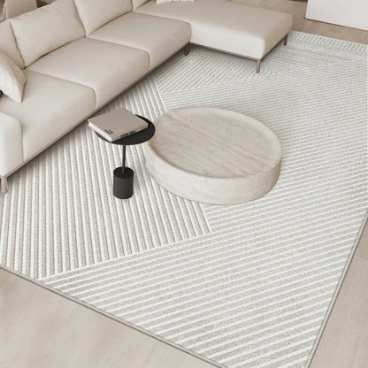 French Cream Light Luxury Washable Large Area Rug