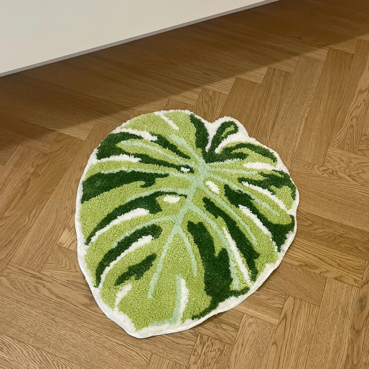 Monstera Leaf Tufted Non-Slip Rug