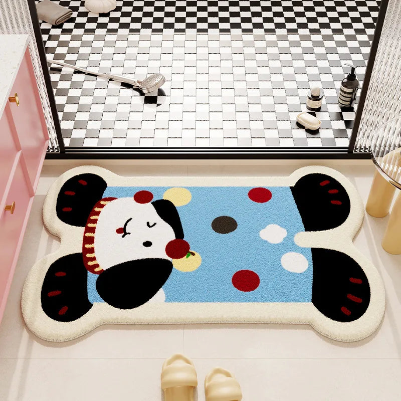 Imitation Cashmere Floor Mat Absorbent Non-Slip Dirt-Resistant Easy-Clean Door Mat