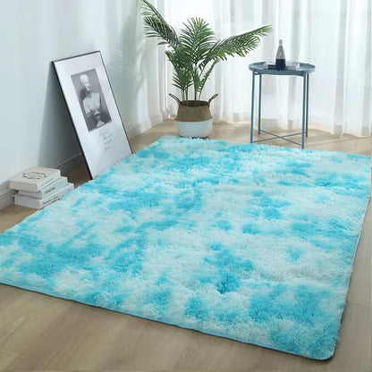 VIKAMA 40X60CM Silk Wool Rug Thickened Bedside Living Room Nursery Soft Home Decor Carpet Washable Dirt Repellent Mat