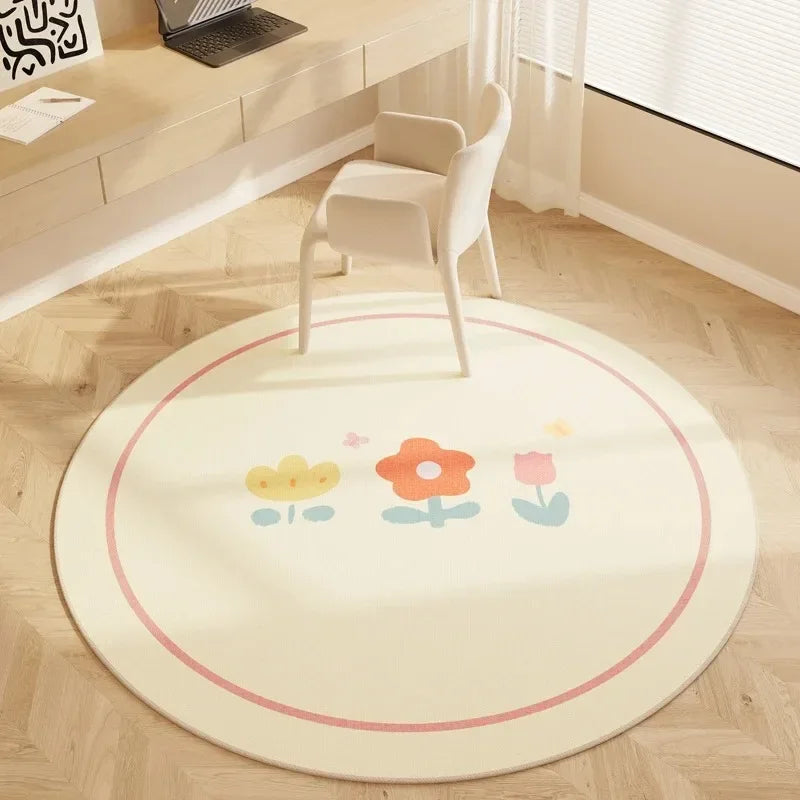 VIKAMA Kids Hopscotch Round Play Rug