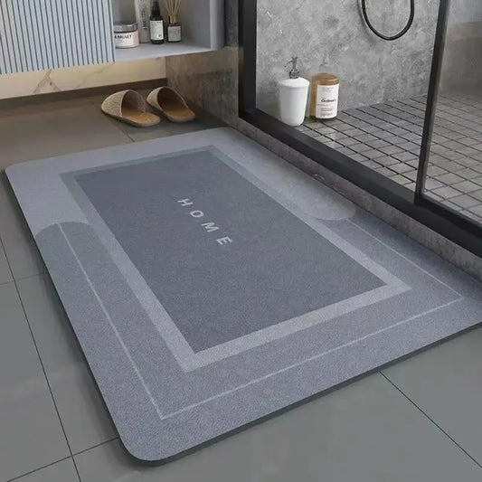 Bathroom Absorbent Diatom Mud Floor Mat Non-Slip Quick-Dry Toilet Door Mat