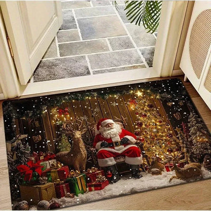 VIKAMA Merry Christmas Santa Claus Doormat