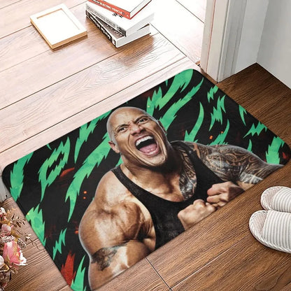 Dwayne “The Rock” Johnson Meme Doormat Anti-Slip Floor Mat Bathroom Kitchen Bedroom Rug Carpet