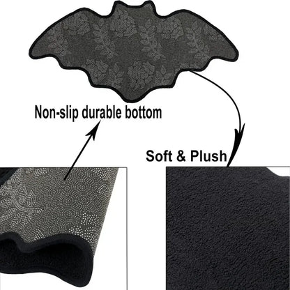 Black Spider Web Halloween Non-Slip Bath Rug