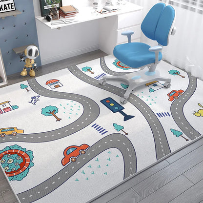 Kids Space Carpet Mat Rocket Astronaut Planets Stars Soft Non-Slip Floor Rug Children Study Room Home Decor