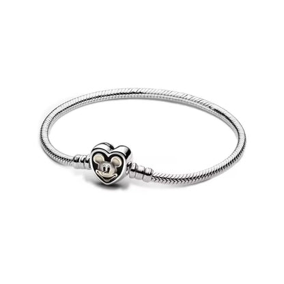 Disney 925 Silver Cartoon Charm Bracelet DIY Jewelry