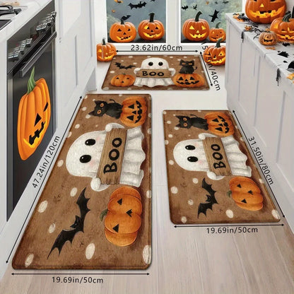 Halloween spooky themed doormat for porch and entryway decor