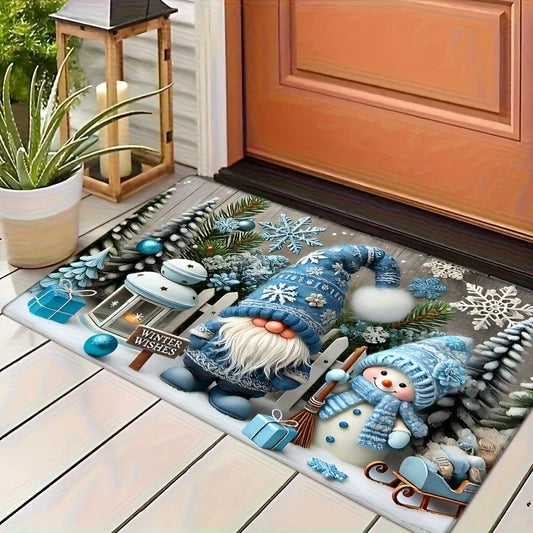 VIKAMA Christmas Snowman Anti-Slip Absorbent Mat