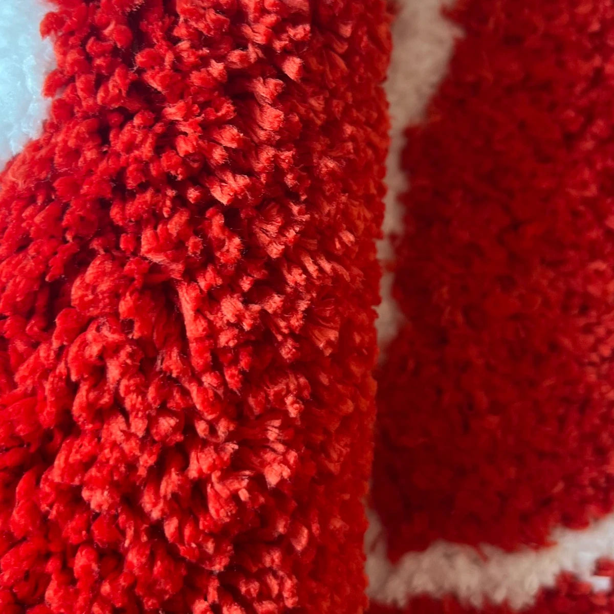 Red Dice Tufted Non-Slip Rug