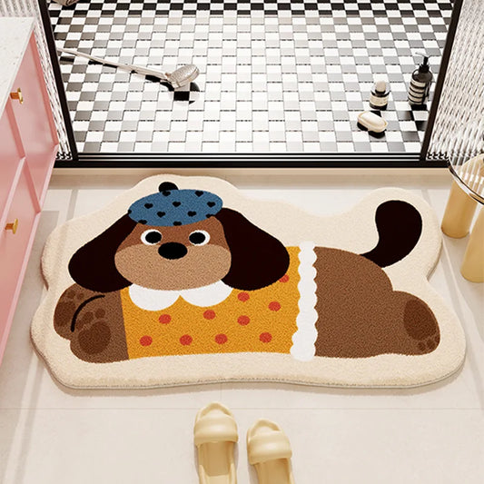 Imitation Cashmere Floor Mat Absorbent Non-Slip Dirt-Resistant Easy-Clean Door Mat