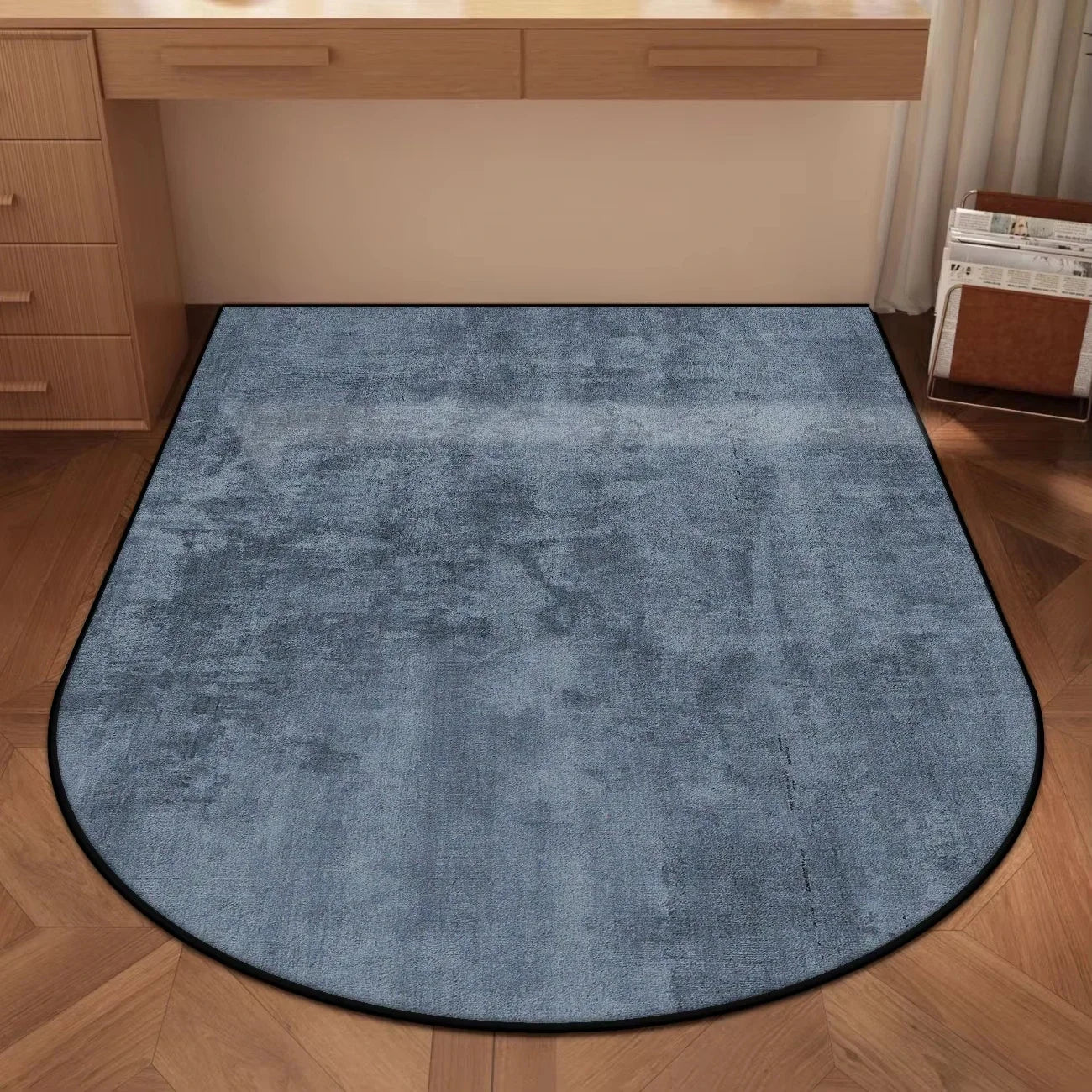 VIKAMA Solid Color Arched Chair Floor Protection Mat