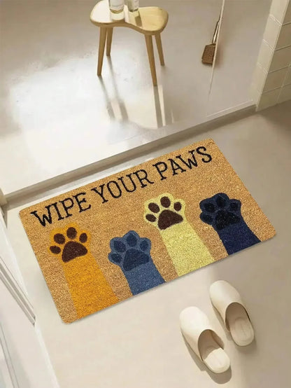 Black Cat Cute Cartoon Non-Slip Welcome Doormat Soft Area Rug Living Room Bedroom Outdoor Home Decor