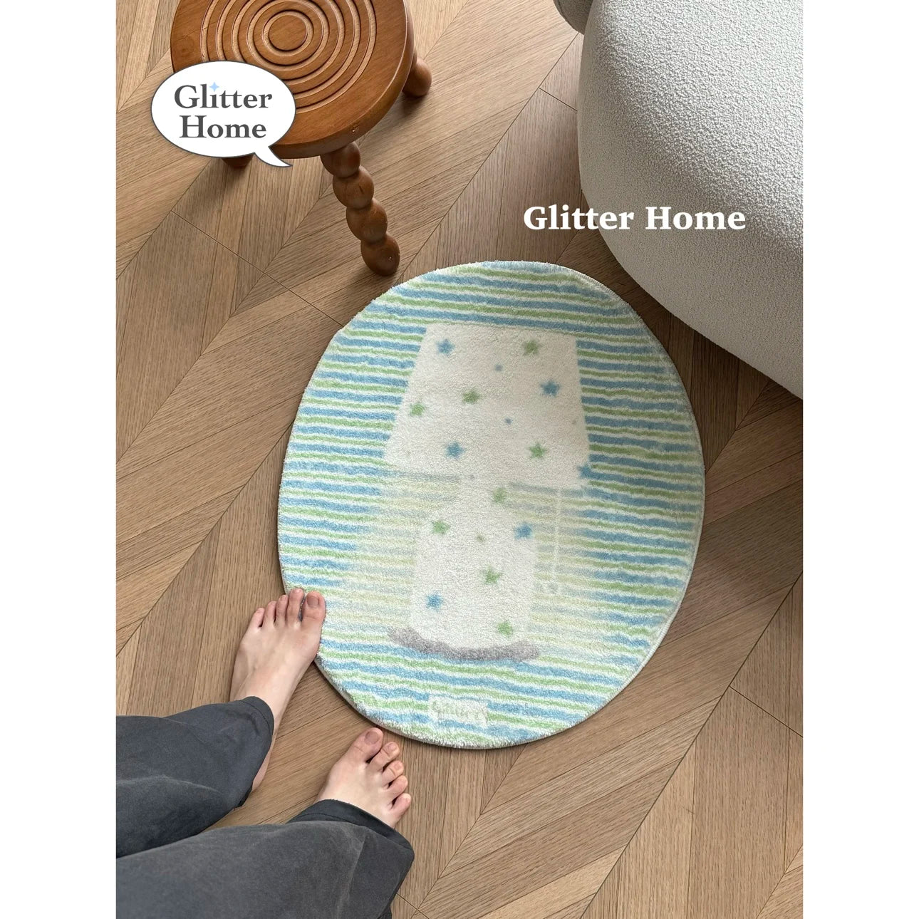 VIKAMA Star Desk Lamp Non-Slip Floor Mat
