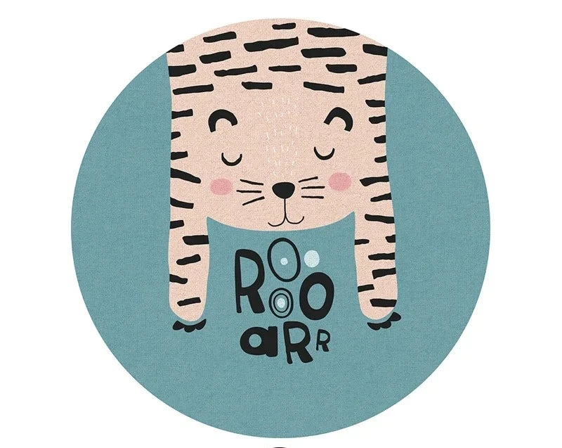 Cartoon Cute Round Non-Slip Area Rug