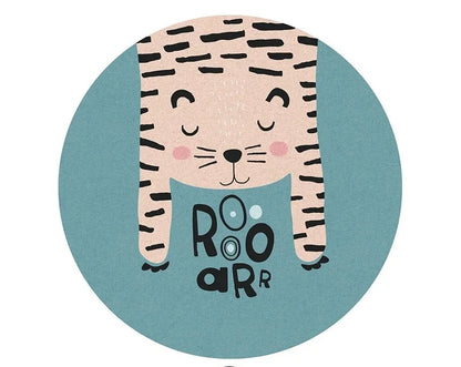 Cartoon Cute Round Non-Slip Area Rug