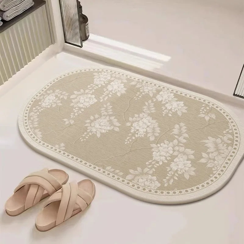 French diatom mud suction quick drying toilet floor mat toilet mat