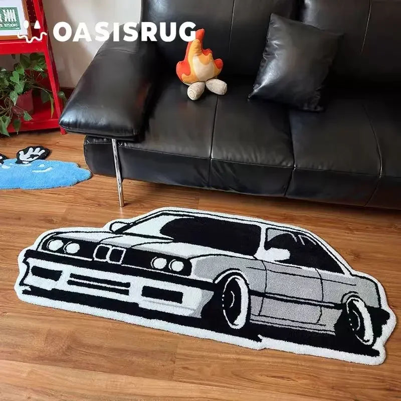 VIKAMA Car Pattern Soft Gaming Area Rug