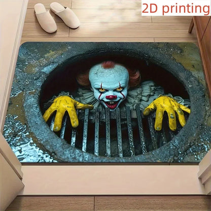 VIKAMA Halloween Clown Anti-Slip Welcome Doormat