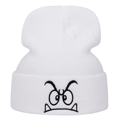Angry Face Knit Beanie