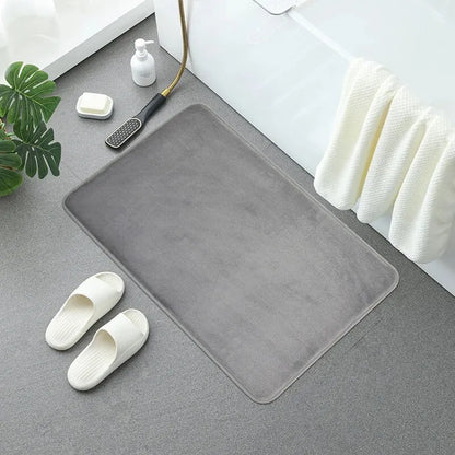 Elegant Memory Foam Bath Mat Soft Comfort Non-Slip Stain-Resistant Rug Bathroom Bedroom Kitchen Home Decor