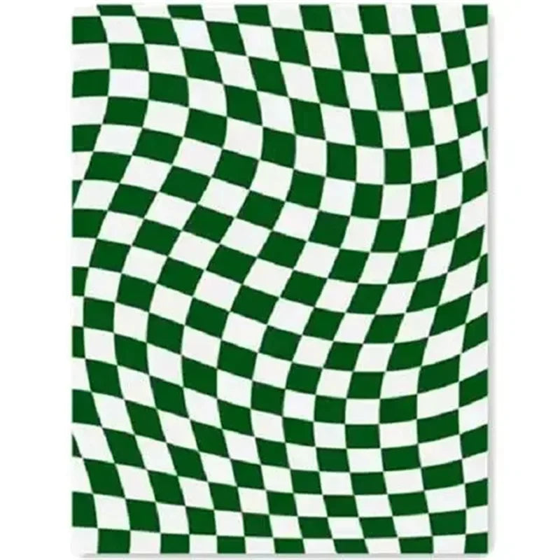 Purple Chessboard Plaid Area Rug
