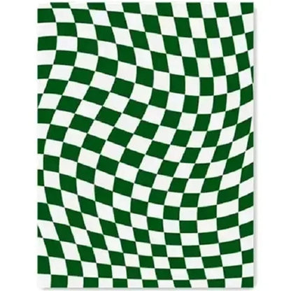 Purple Chessboard Plaid Area Rug