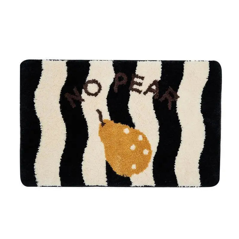 Cartoon Faux Cashmere Carpet Plush Non-Slip Dirt-Resistant Absorbent Machine Washable Bathroom Mat