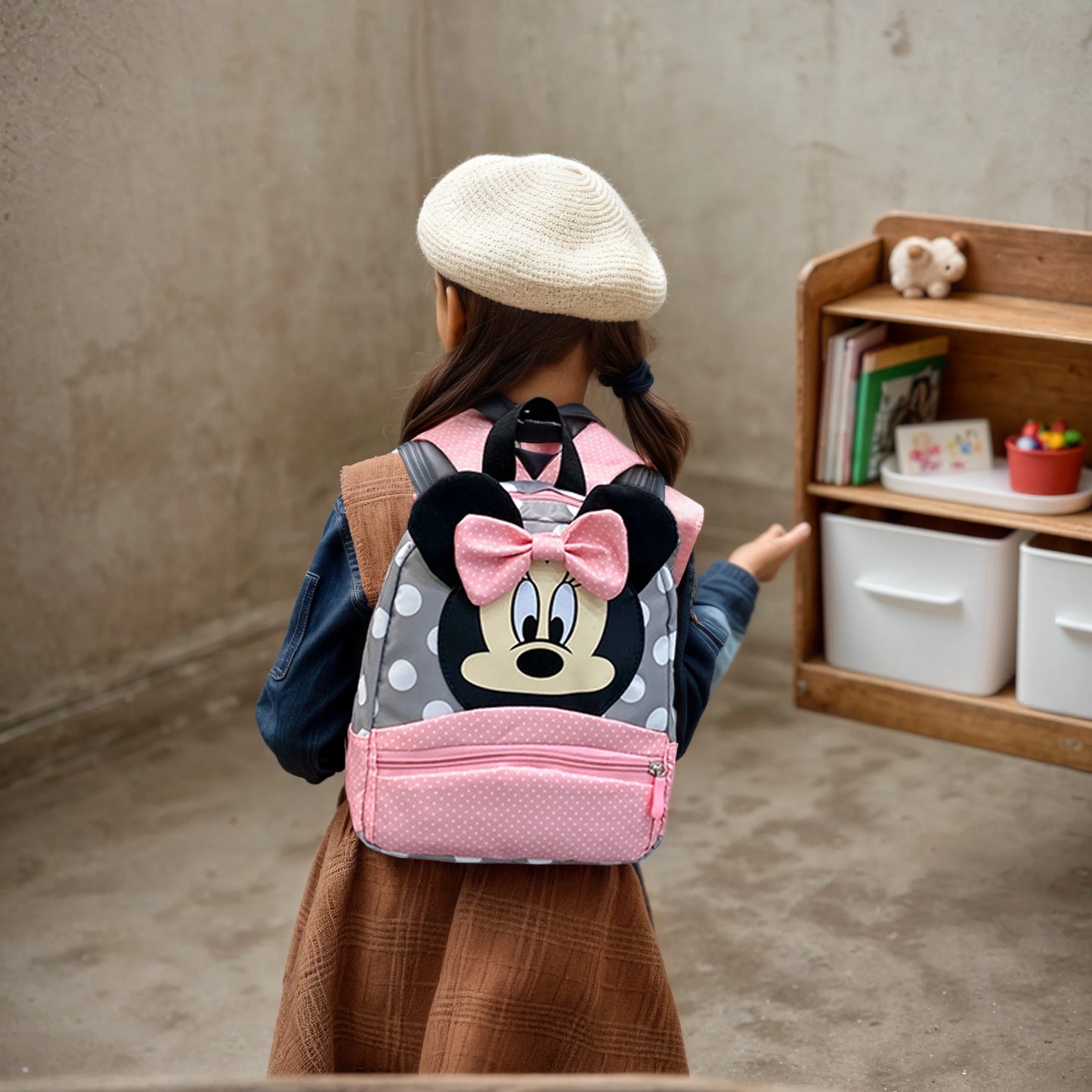 Disney Minnie Pink Kindergarten Backpack For Kids