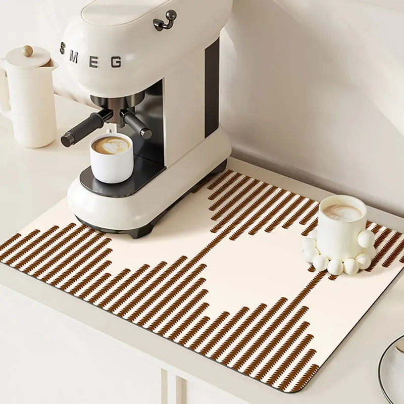 Absorbent anti-slip kitchen countertop pad