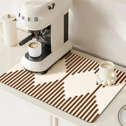 Absorbent anti-slip kitchen countertop pad