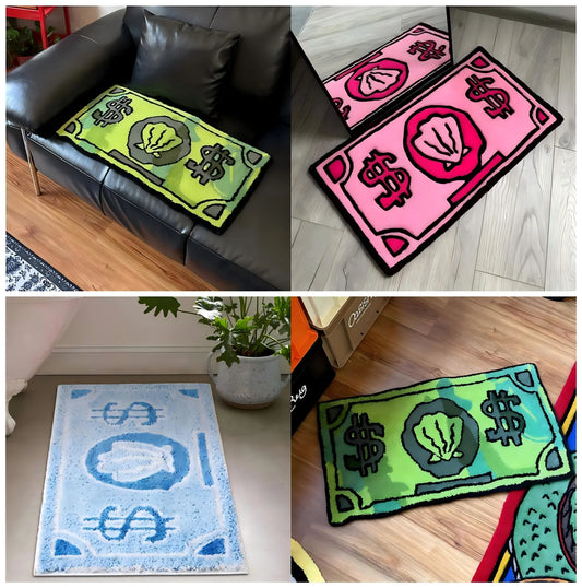 VIKAMA Coin Cashmere Rug Non-Slip Absorbent Bathroom Bedroom Bedside Decor
