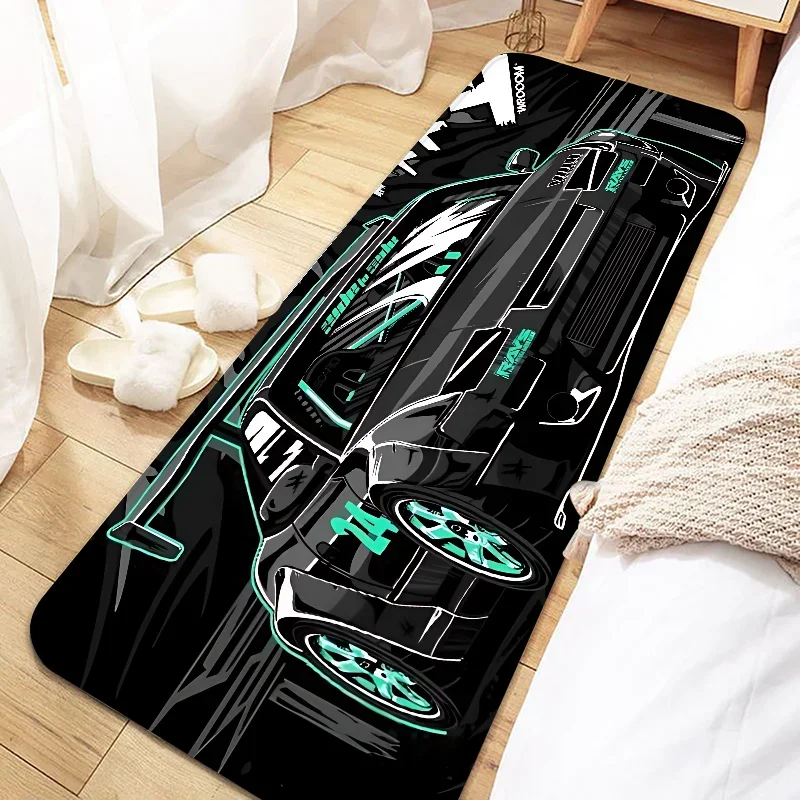 VIKAMA Racing Pattern Non-Slip Soft Area Rug