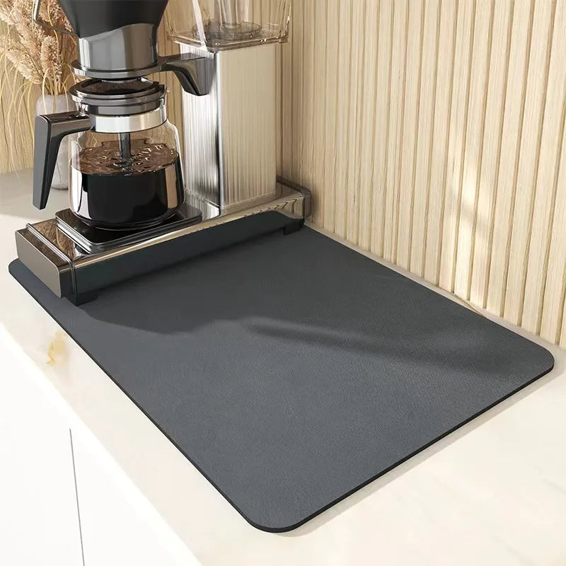 VIKAMA Diatomite Coffee Placemat Absorbent Table Kitchen Mini Mat Non-Slip Home Decor