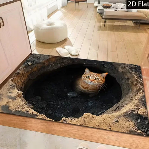 3D deep pit optical illusion floor mat