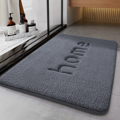 Simple Flannel Non-Slip Absorbent Bath Mat