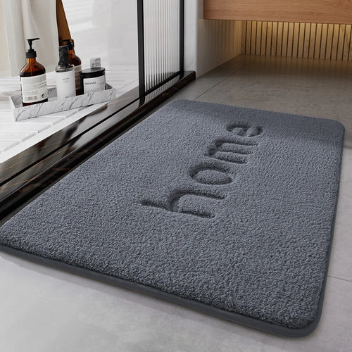 Simple Flannel Non-Slip Absorbent Bath Mat