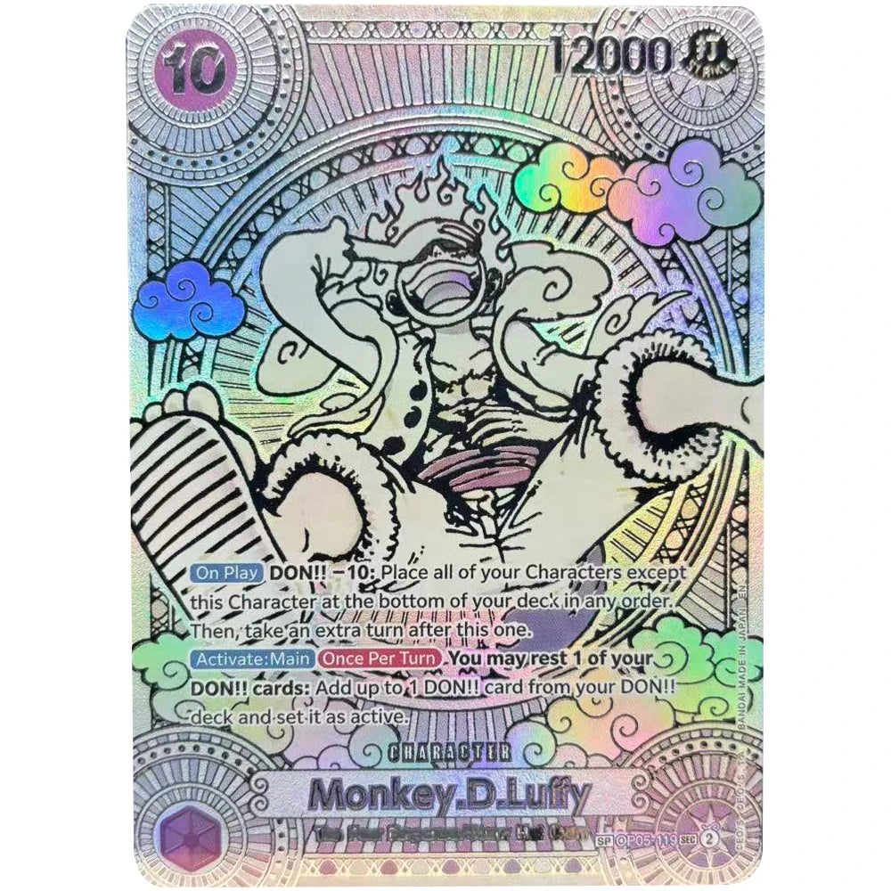 One Piece Luffy Teach Shanks English Anime Card Set