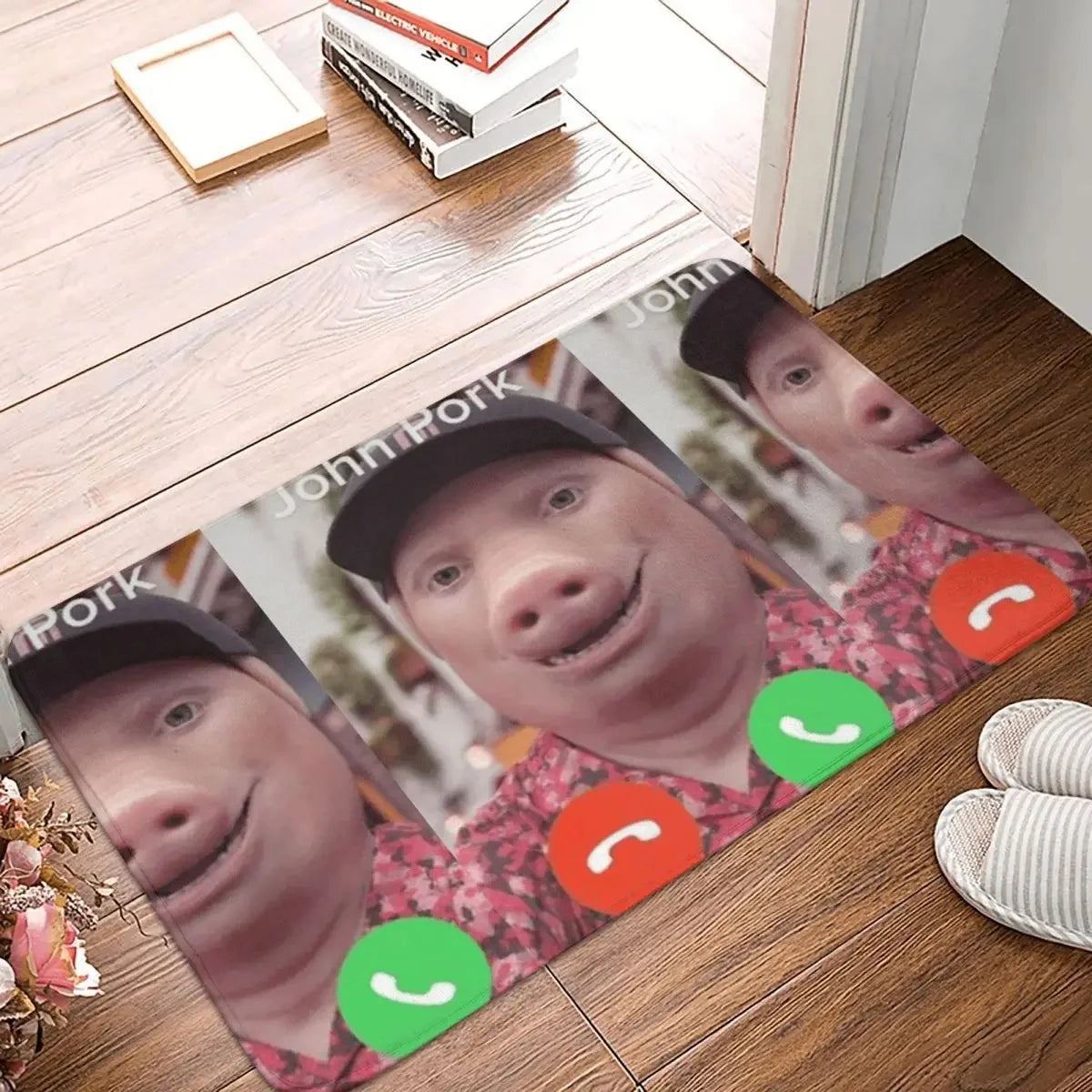 John Pork Calling Welcome Doormat