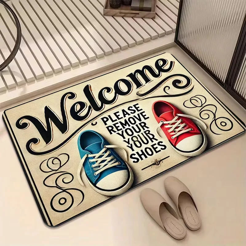 VIKAMA Please Take Off Shoes Non-Slip Doormat