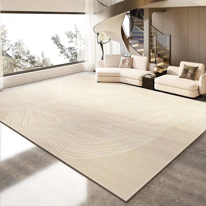 VIKAMA Minimalist Cream Style Living Room Area Rug