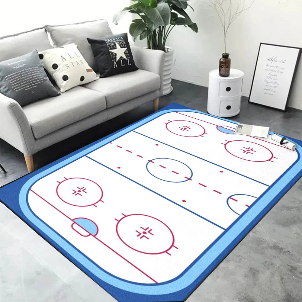 Basketball Football Field Sports Area Rug