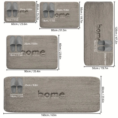 Simple Flannel Non-Slip Absorbent Bath Mat