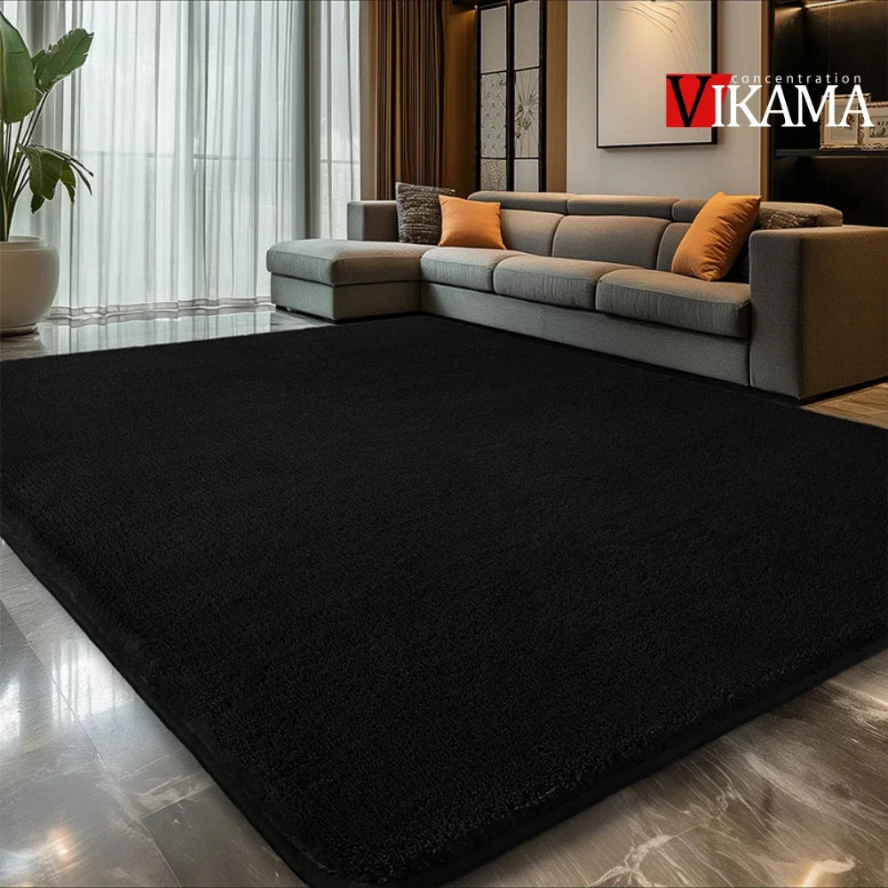 VIKAMA Minimalist Solid Color Shaggy Fluffy Area Rug
