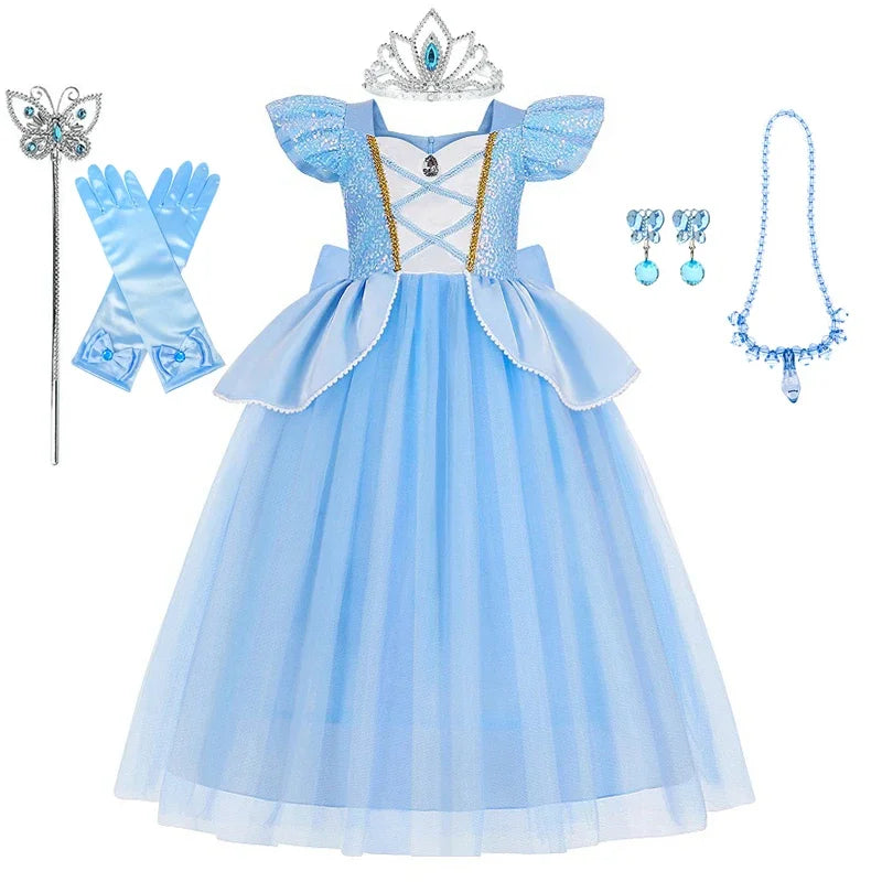 Disney Cinderella Deluxe Princess Ball Gown Costume Dress