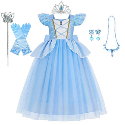 Disney Cinderella Deluxe Princess Ball Gown Costume Dress